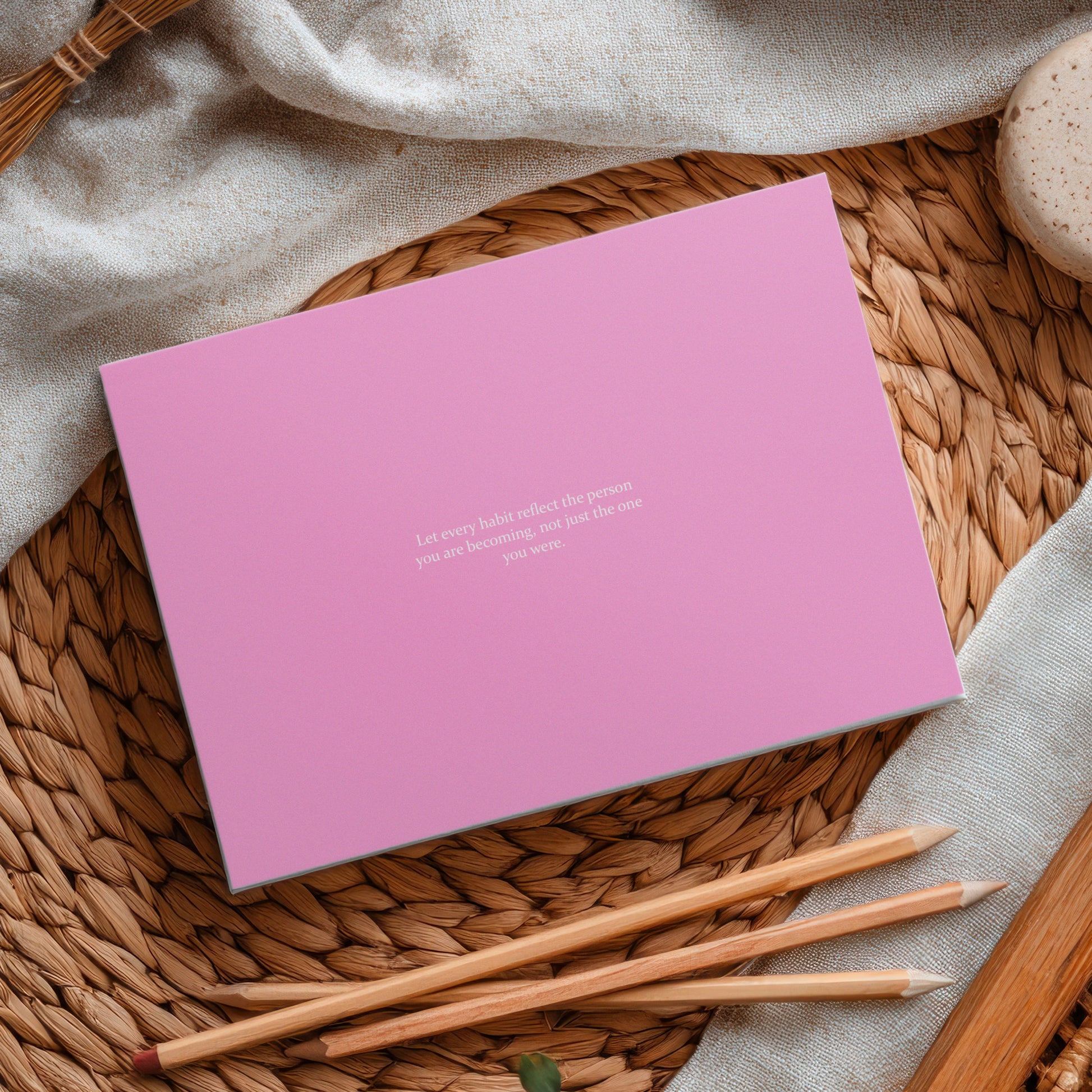 A5 Habit tracker notepad with inspirational quotes