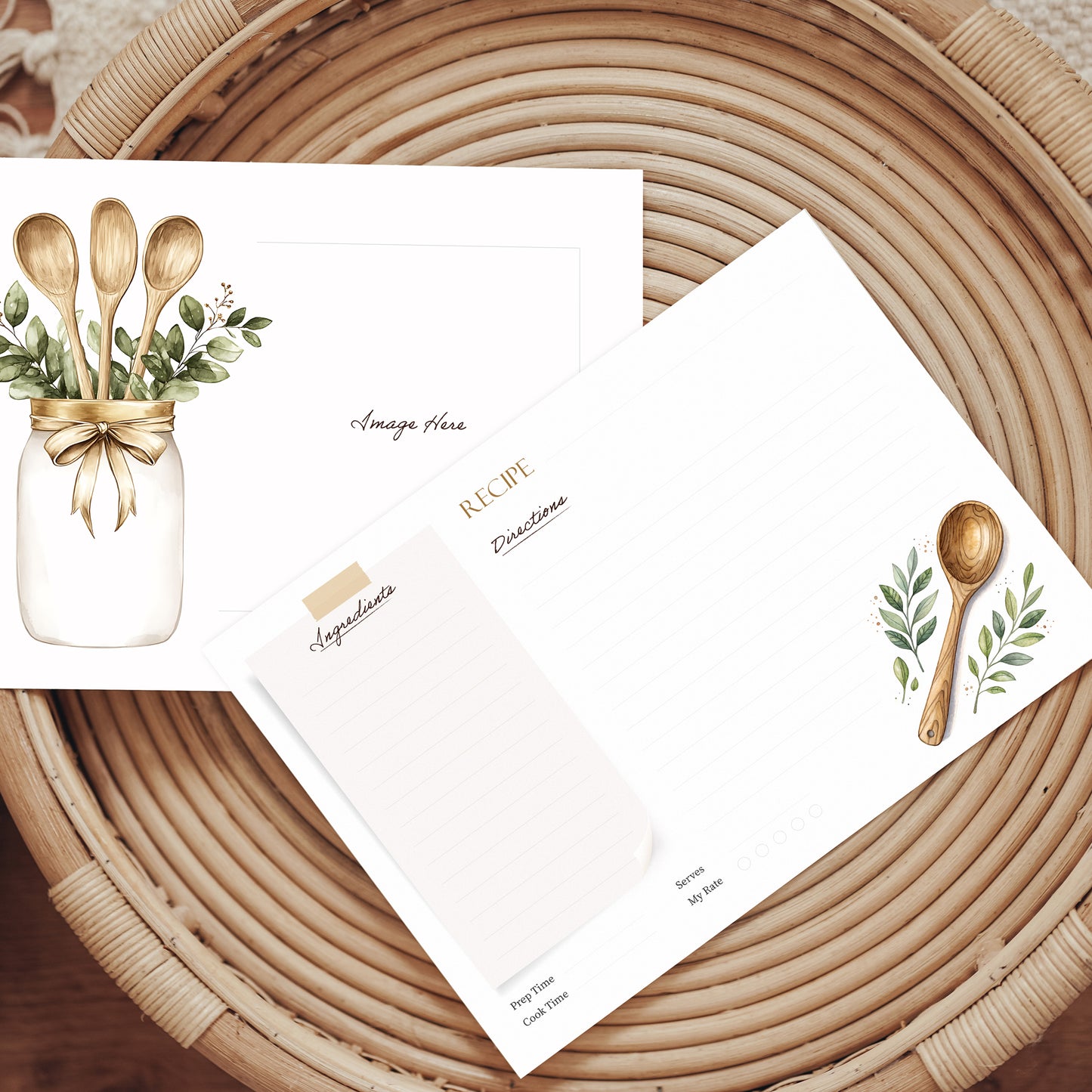 Recipe cards to write down your own recipes