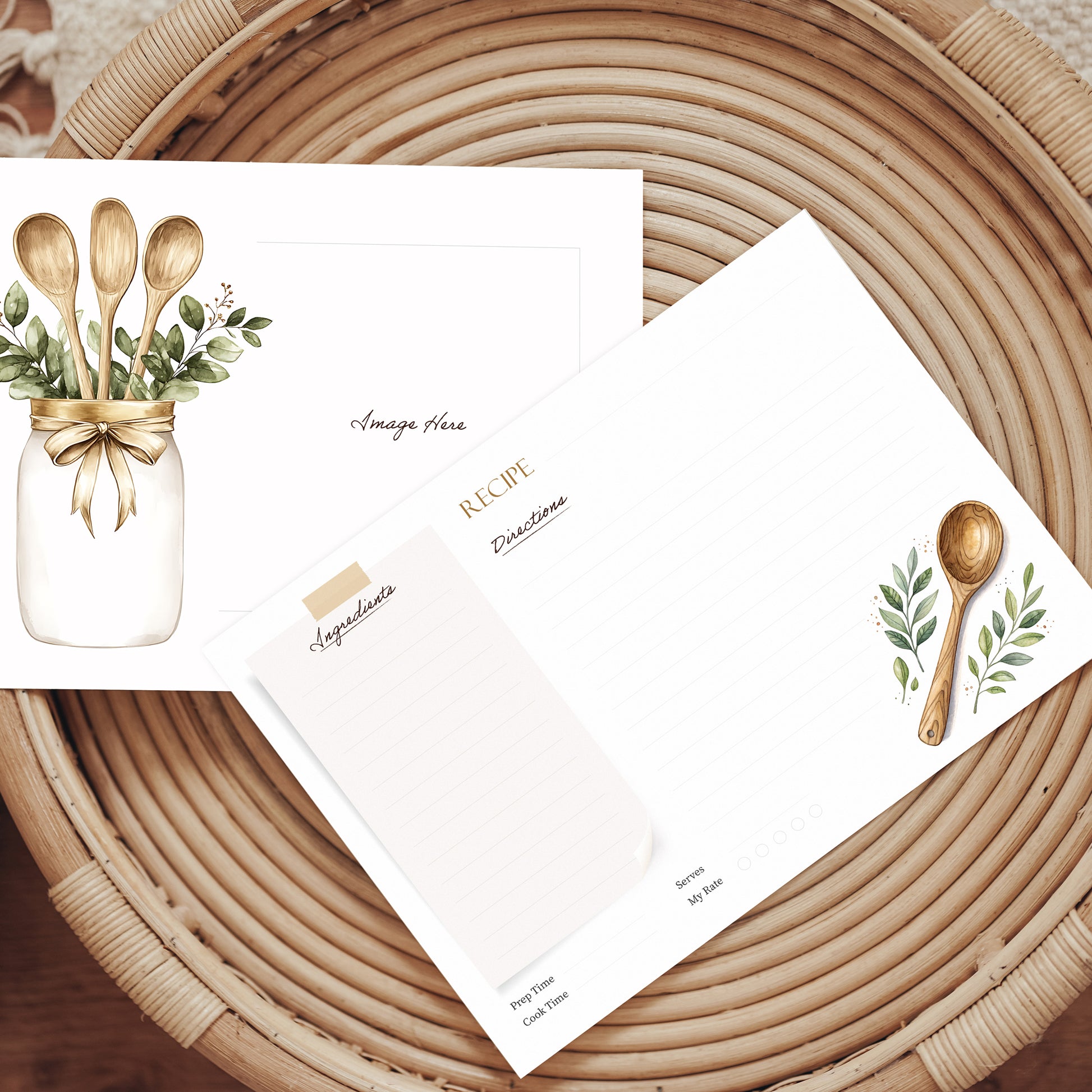 Recipe cards to write down your own recipes