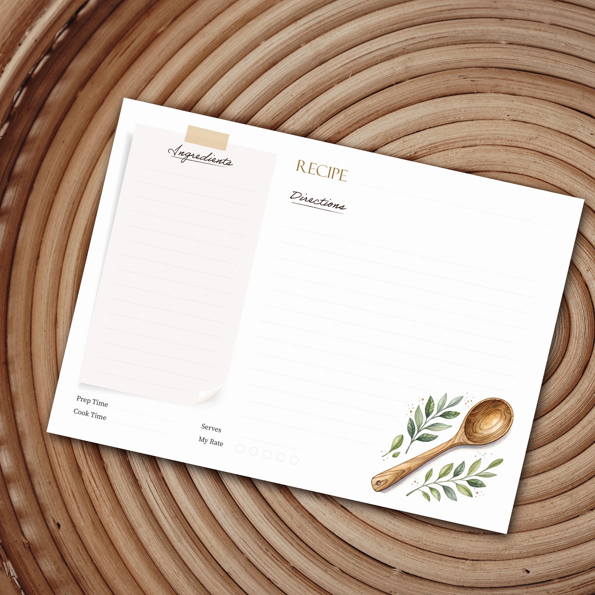 Blank recipe cards to write down your favorite recipes 50 pcs